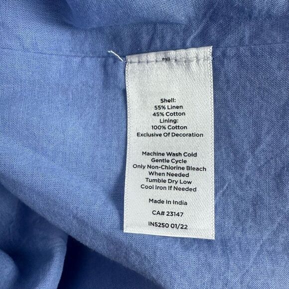 Talbots Embroidered A-Line Skirt size 12 Chambray - Picture 9 of 9